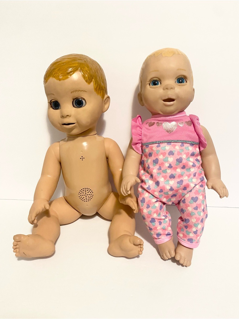 Luvabella Baby Doll Lot Boy + Newborn Girl Interactive Robotic Kids Toy Bundle